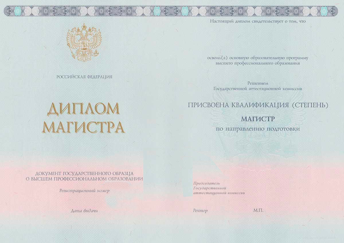 Диплом ВУЗа образца 2014-2019 года